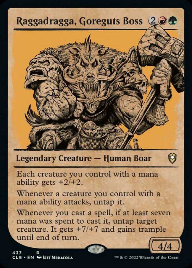 Raggadragga, Goreguts Boss (Showcase) [Commander Legends: Battle for Baldur's Gate] | Shuffle n Cut Hobbies & Games