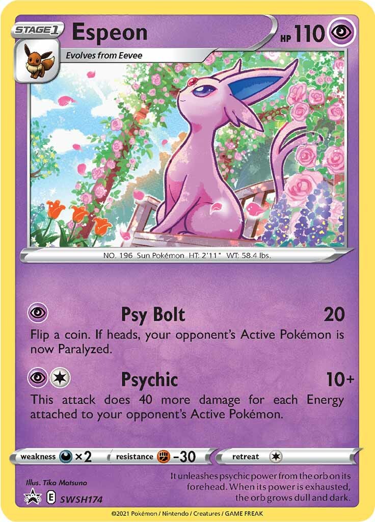 Espeon (SWSH174) [Sword & Shield: Black Star Promos] | Shuffle n Cut Hobbies & Games