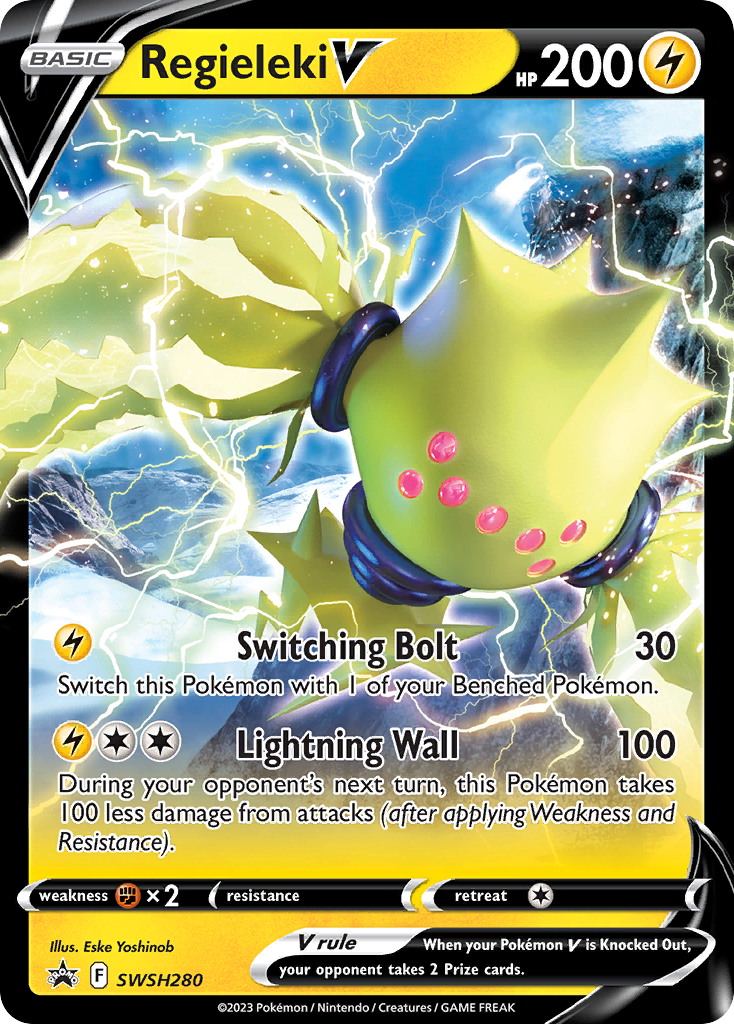 Regieleki V (SWSH280) (Jumbo Card) [Sword & Shield: Black Star Promos] | Shuffle n Cut Hobbies & Games