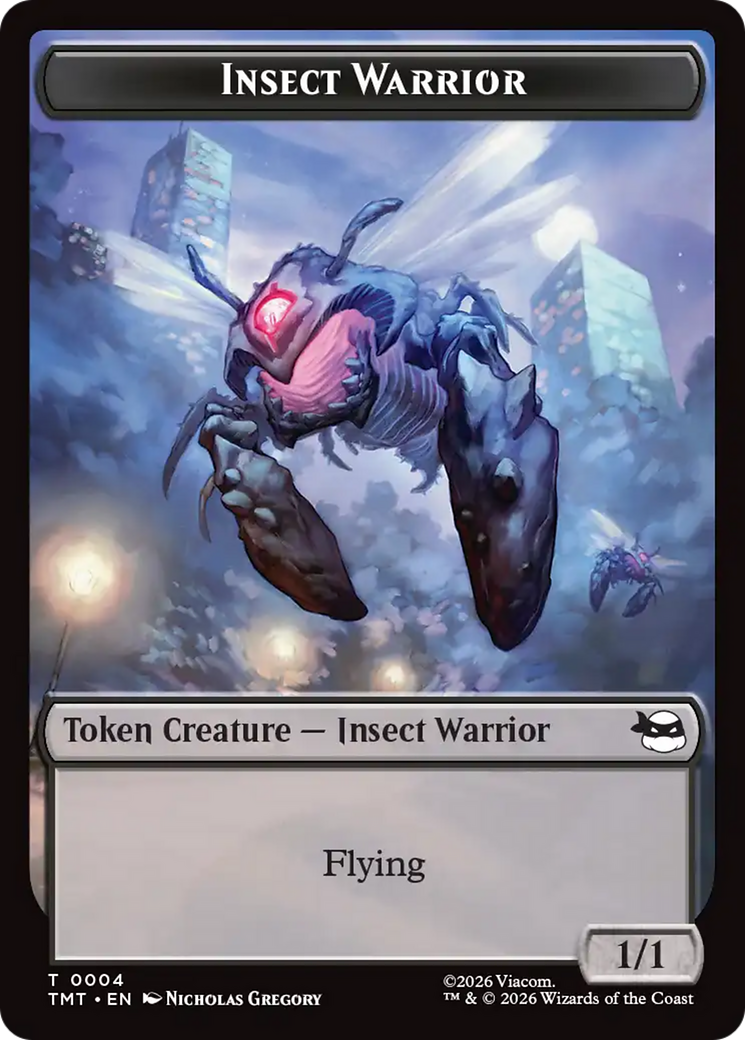 Insect Warrior // Food Double-Sided Token [Teenage Mutant Ninja Turtles Tokens] | Shuffle n Cut Hobbies & Games