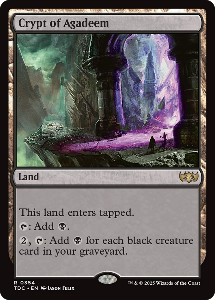 Crypt of Agadeem [Tarkir: Dragonstorm Commander] | Shuffle n Cut Hobbies & Games