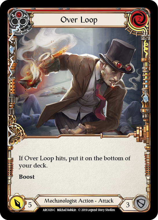 Over Loop (Red) [ARC020-C] (Arcane Rising)  1st Edition Rainbow Foil | Shuffle n Cut Hobbies & Games