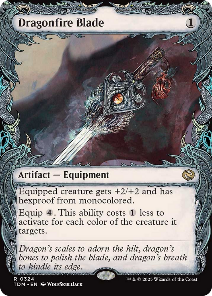 Dragonfire Blade (Showcase) [Tarkir: Dragonstorm] | Shuffle n Cut Hobbies & Games