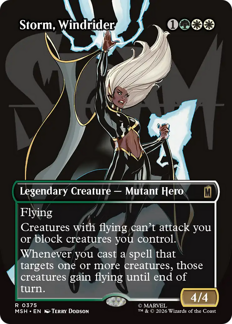 Storm, Windrider (Borderless) [Marvel Super Heroes] | Shuffle n Cut Hobbies & Games