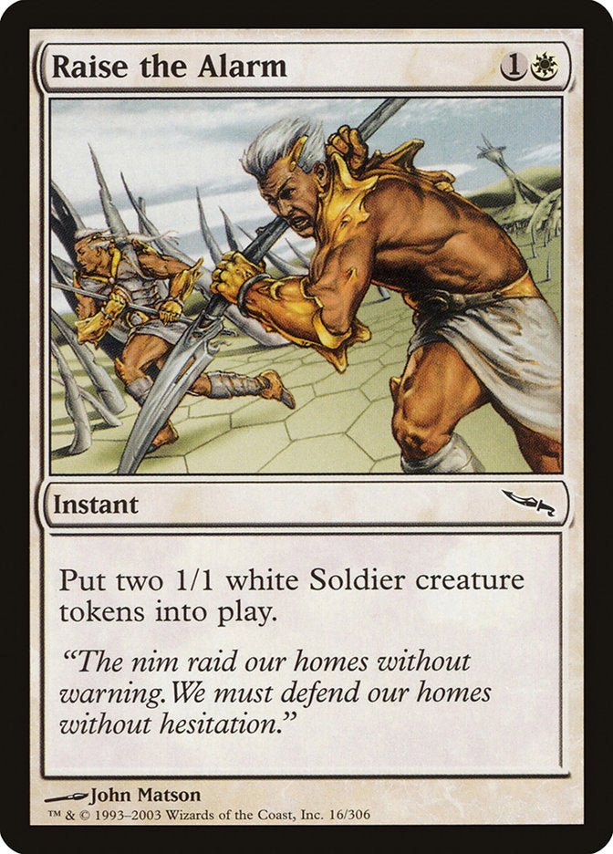 Raise the Alarm [Mirrodin] | Shuffle n Cut Hobbies & Games