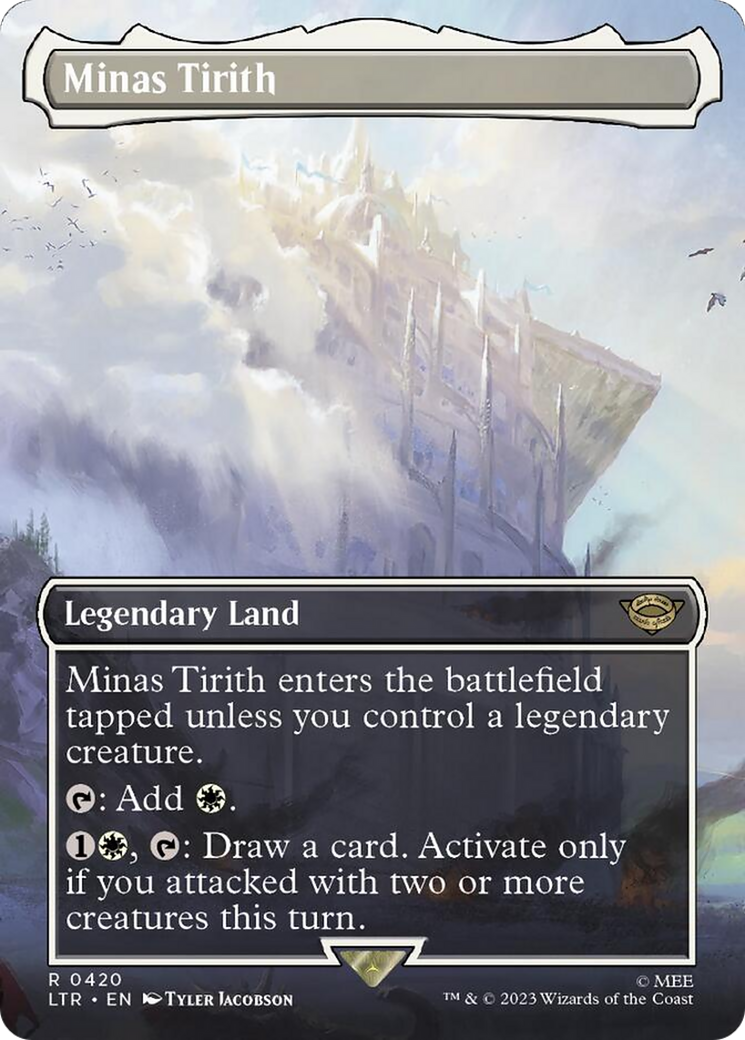 Minas Tirith (Borderless Alternate Art) (420) [The Lord of the Rings: Tales of Middle-Earth] | Shuffle n Cut Hobbies & Games