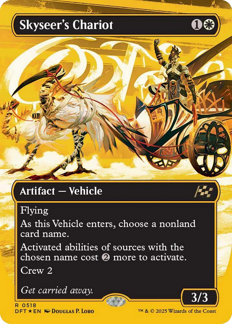 Skyseer's Chariot (Borderless) (First-Place Foil) [Aetherdrift] | Shuffle n Cut Hobbies & Games