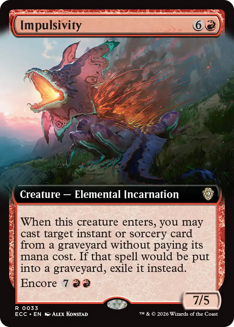 Impulsivity (Extended Art) [Lorwyn Eclipsed Commander] | Shuffle n Cut Hobbies & Games