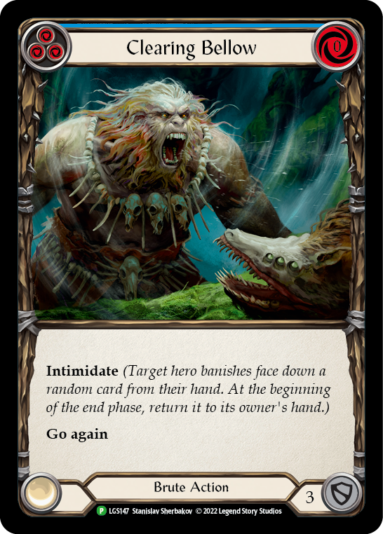 Clearing Bellow (Blue) [LGS147] (Promo)  Rainbow Foil | Shuffle n Cut Hobbies & Games