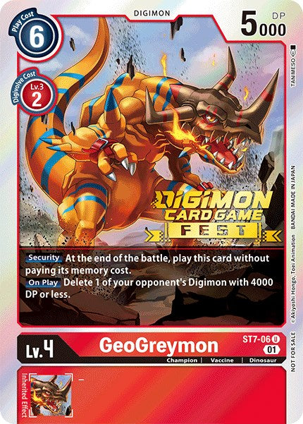 GeoGreymon [ST7-06] (Digimon Card Game Fest 2022) [Starter Deck: Gallantmon Promos] | Shuffle n Cut Hobbies & Games