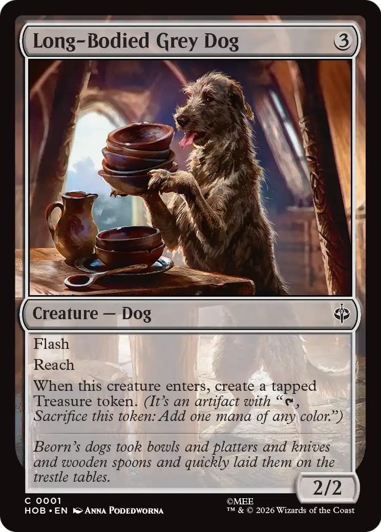 Long-Bodied Grey Dog [The Hobbit] | Shuffle n Cut Hobbies & Games