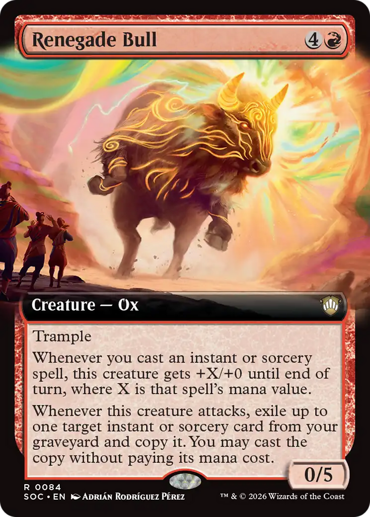 Renegade Bull (Extended Art) [Secrets of Strixhaven Commander] | Shuffle n Cut Hobbies & Games