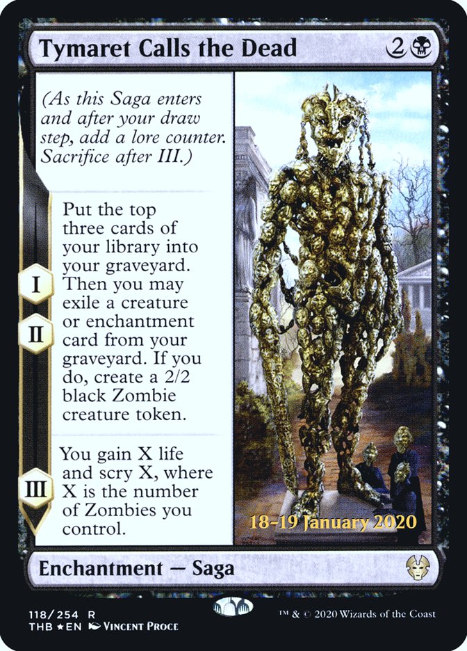 Tymaret Calls the Dead [Theros Beyond Death Prerelease Promos] | Shuffle n Cut Hobbies & Games