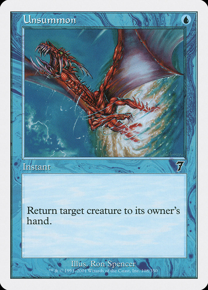 Unsummon [Seventh Edition] | Shuffle n Cut Hobbies & Games