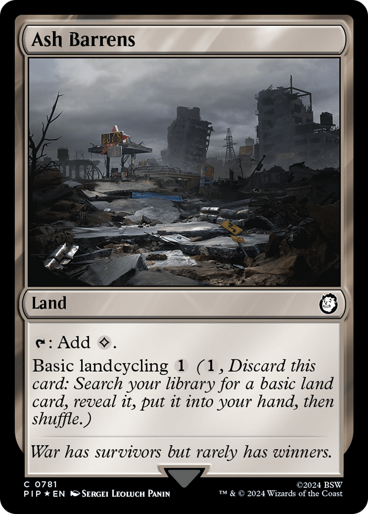 Ash Barrens (Surge Foil) [Fallout] | Shuffle n Cut Hobbies & Games
