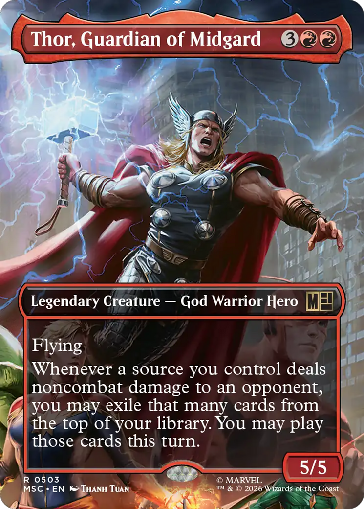 Thor, Guardian of Midgard (Borderless) [Marvel Super Heroes Commander] | Shuffle n Cut Hobbies & Games