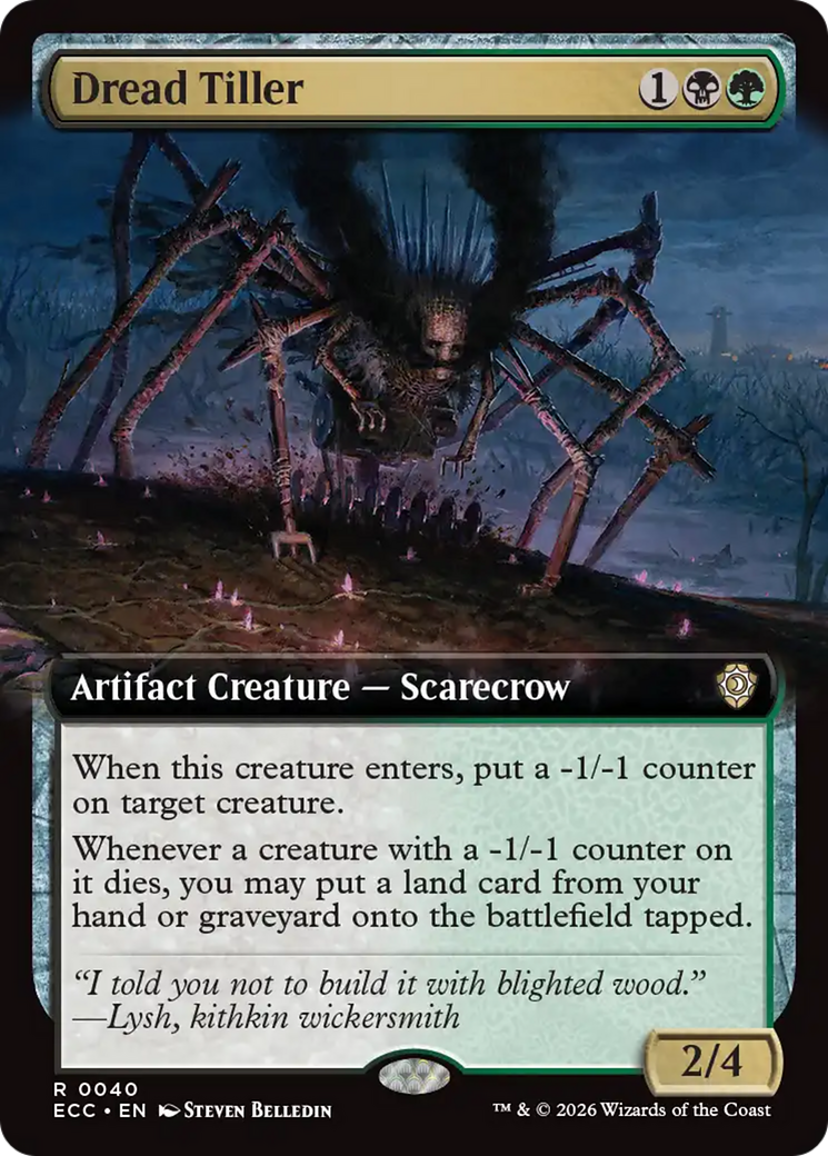 Dread Tiller (Extended Art) [Lorwyn Eclipsed Commander] | Shuffle n Cut Hobbies & Games