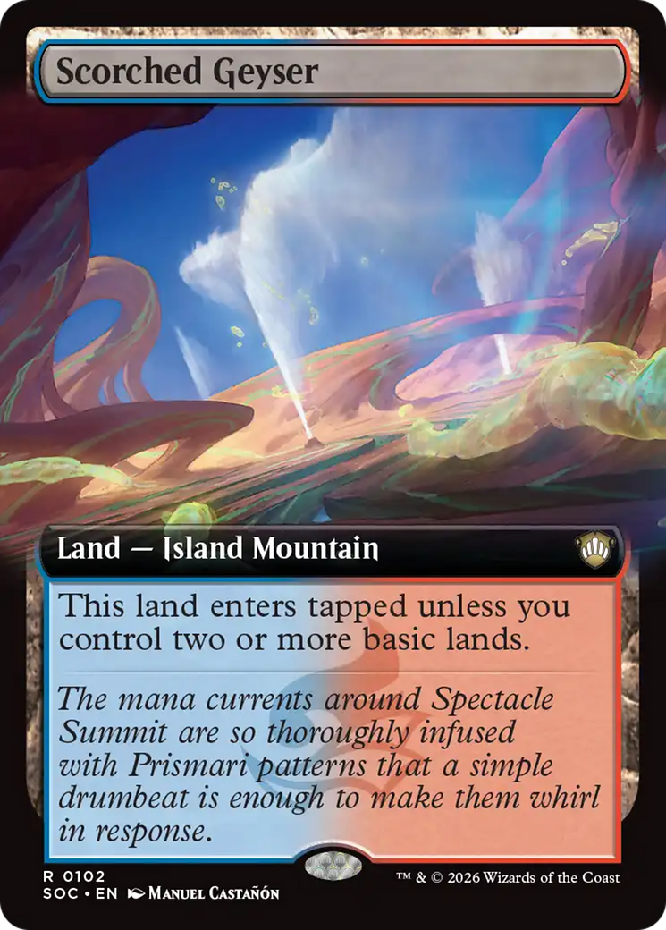 Scorched Geyser (Extended Art) [Secrets of Strixhaven Commander] | Shuffle n Cut Hobbies & Games