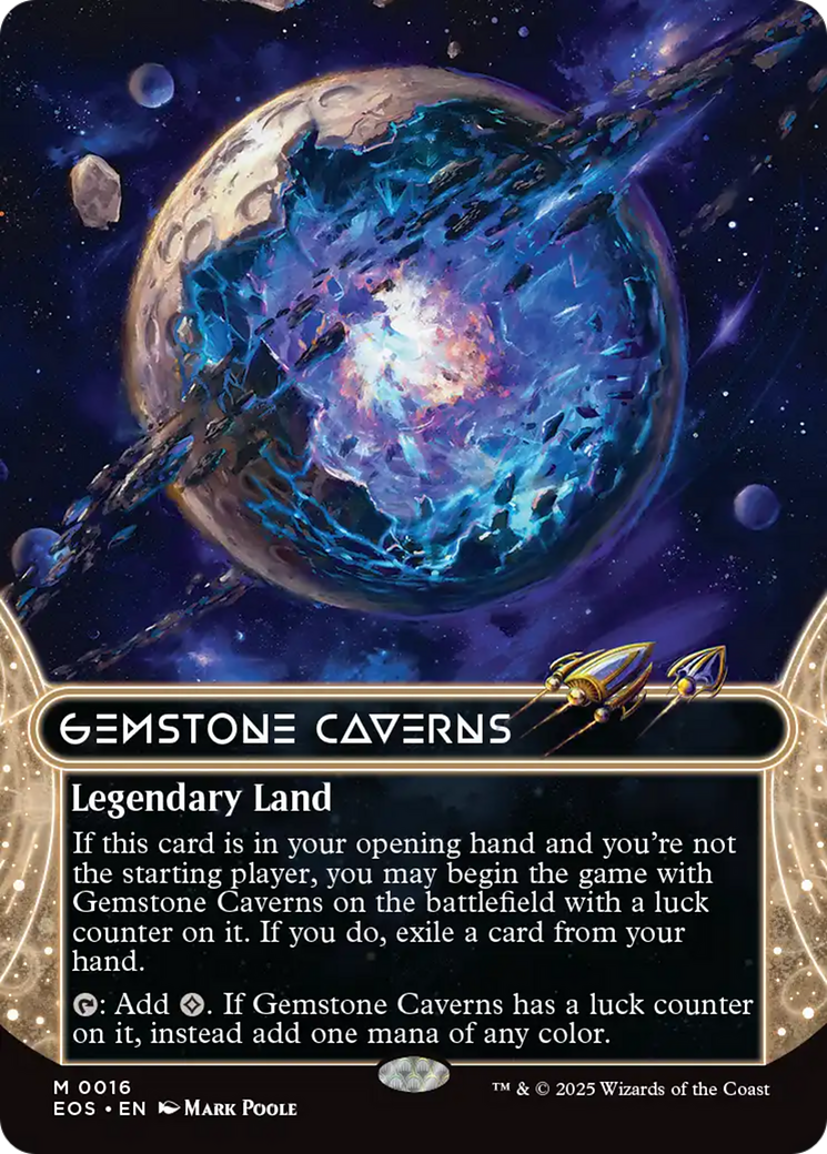 Gemstone Caverns (0016) (Borderless) [Edge of Eternities: Stellar Sights] | Shuffle n Cut Hobbies & Games