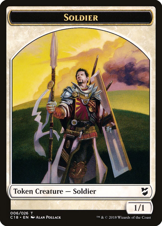 Soldier Token [Commander 2018 Tokens] | Shuffle n Cut Hobbies & Games