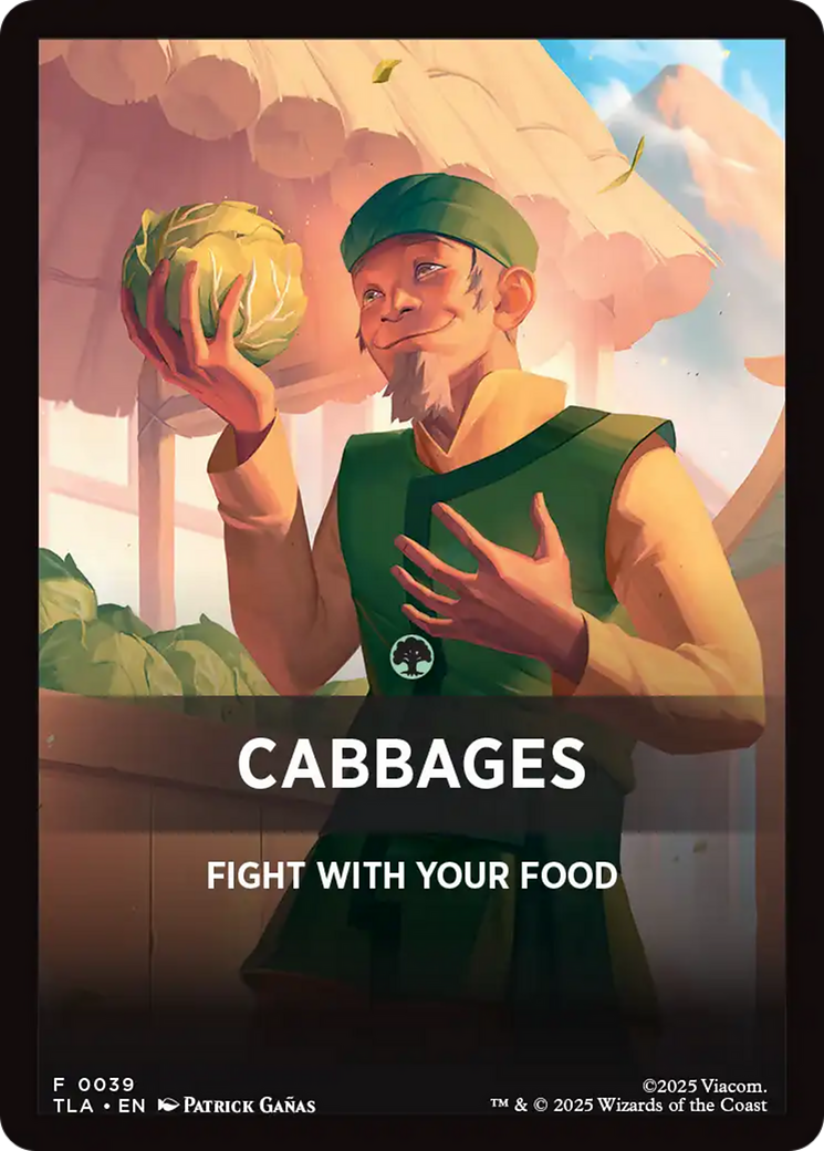 Cabbages Theme Card [Avatar: The Last Airbender Tokens] | Shuffle n Cut Hobbies & Games