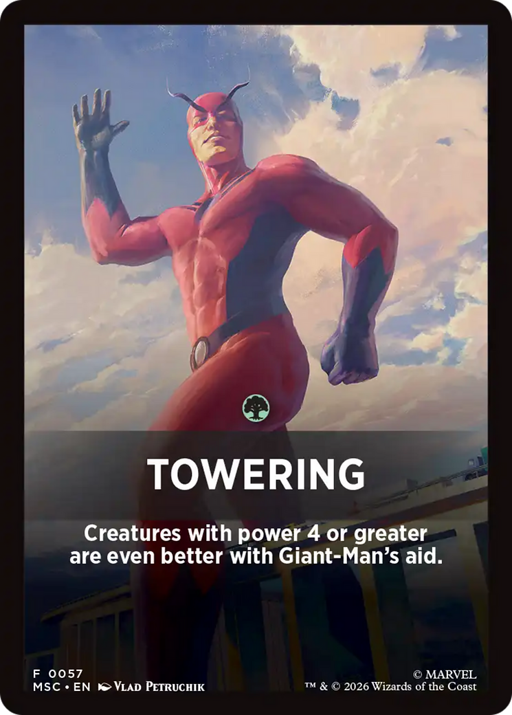 Towering Theme Card [Marvel Super Heroes Commander] | Shuffle n Cut Hobbies & Games