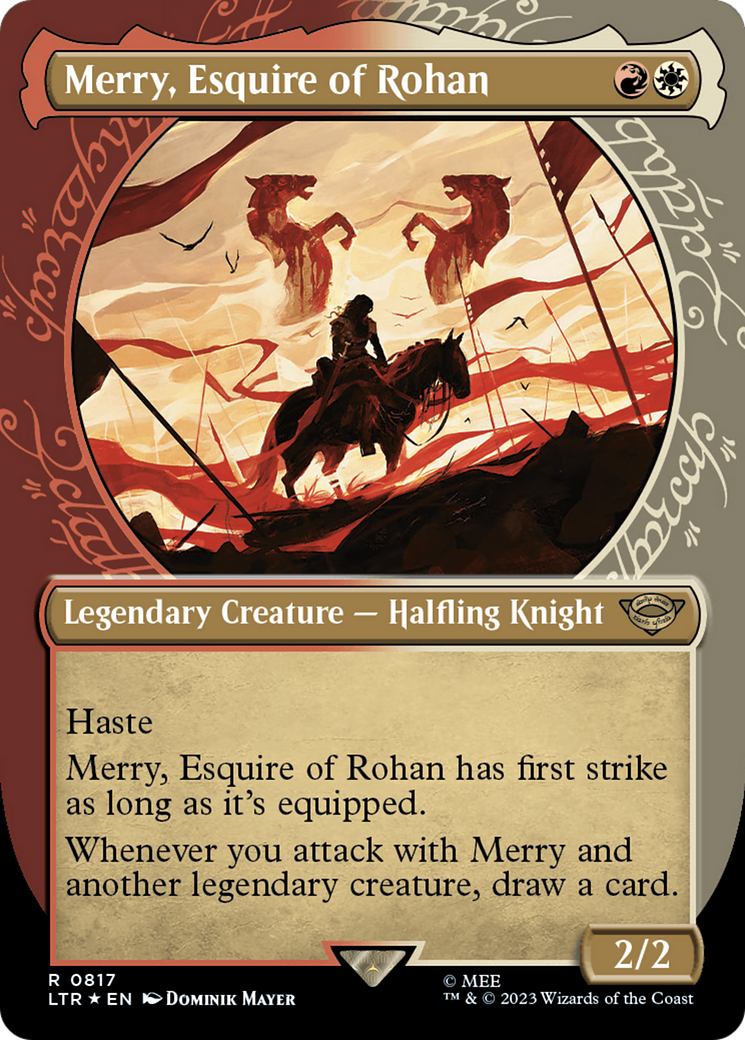 Merry, Esquire of Rohan (Showcase) (Surge Foil) [The Lord of the Rings: Tales of Middle-Earth] | Shuffle n Cut Hobbies & Games