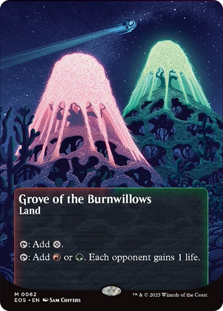 Grove of the Burnwillows (0062) (Borderless) [Edge of Eternities: Stellar Sights] | Shuffle n Cut Hobbies & Games