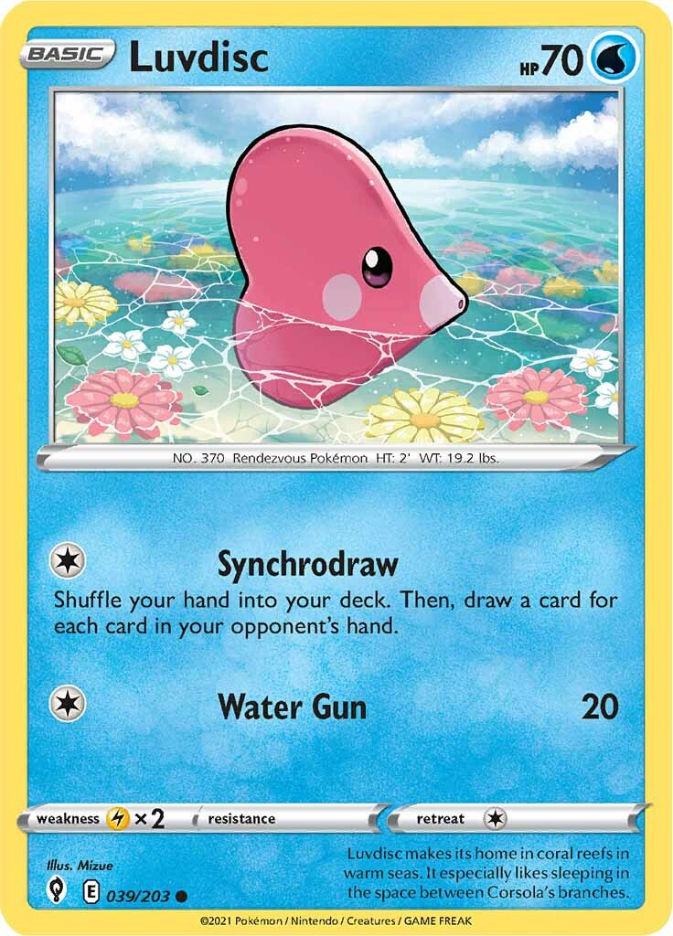 Luvdisc (039/203) [Sword & Shield: Evolving Skies] | Shuffle n Cut Hobbies & Games