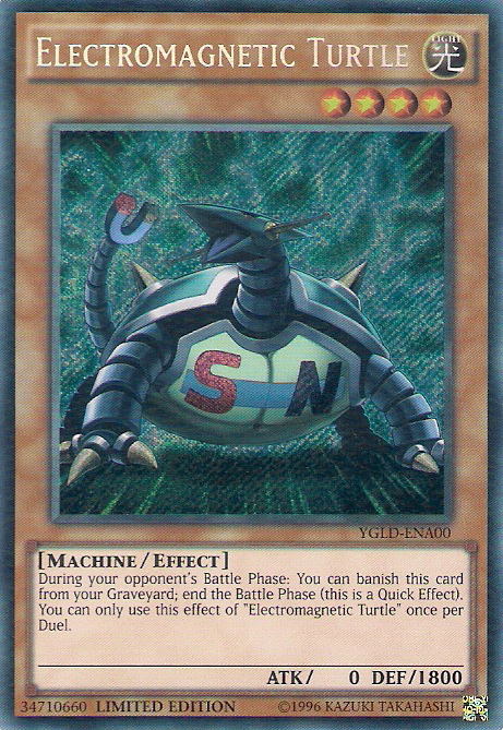 Electromagnetic Turtle [YGLD-ENA00] Secret Rare | Shuffle n Cut Hobbies & Games