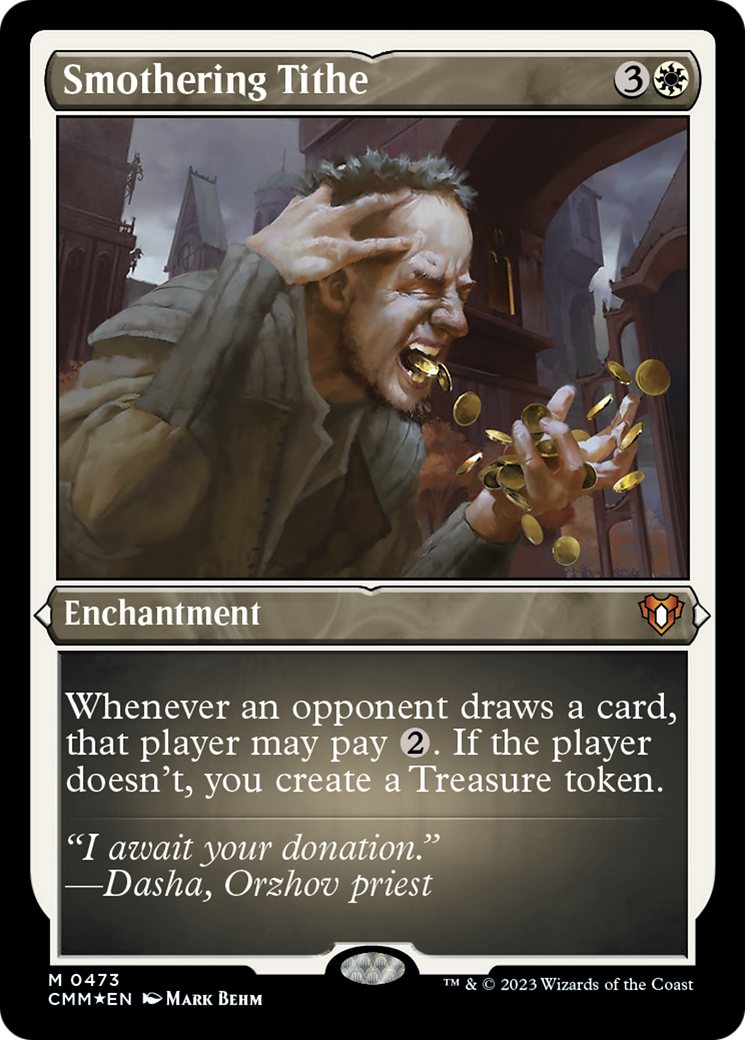 Smothering Tithe (Foil Etched) [Commander Masters] | Shuffle n Cut Hobbies & Games