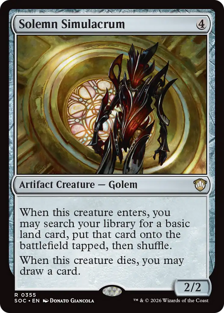 Solemn Simulacrum [Secrets of Strixhaven Commander] | Shuffle n Cut Hobbies & Games
