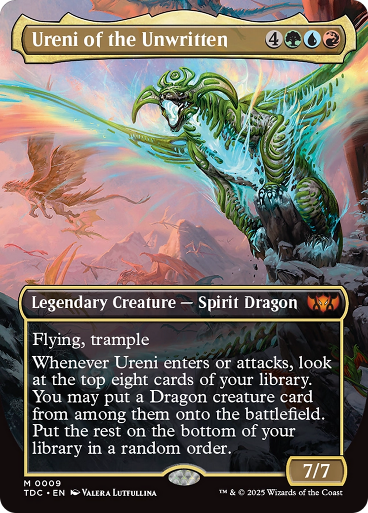 Ureni of the Unwritten (Borderless) [Tarkir: Dragonstorm Commander] | Shuffle n Cut Hobbies & Games
