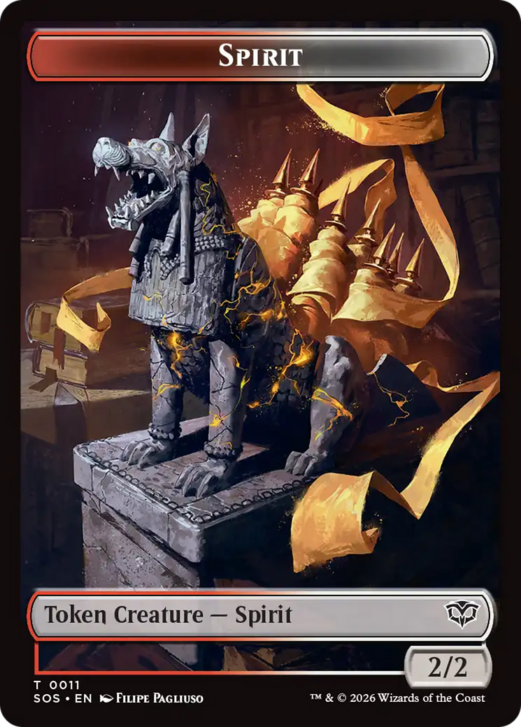 Inkling (0007) // Spirit (0011) Double-Sided Token [Secrets of Strixhaven Tokens] | Shuffle n Cut Hobbies & Games
