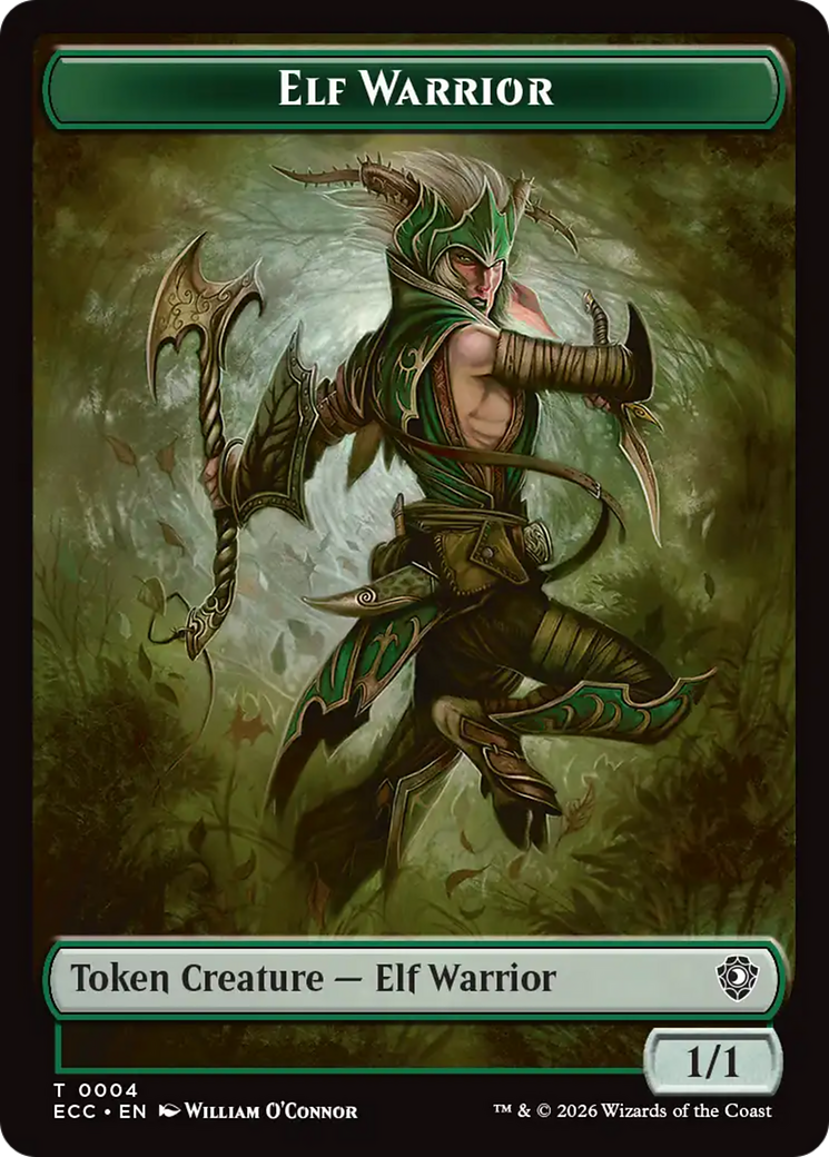 Zombie // Elf Warrior Double-Sided Token [Lorwyn Eclipsed Tokens] | Shuffle n Cut Hobbies & Games