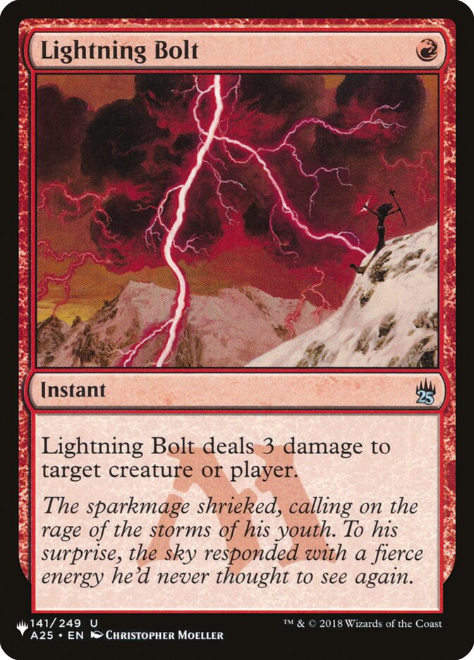 Lightning Bolt (141/249) [The List] | Shuffle n Cut Hobbies & Games