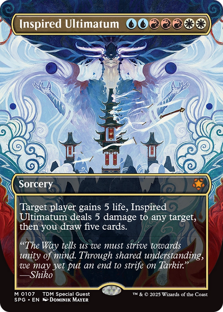 Inspired Ultimatum (Borderless) [Tarkir: Dragonstorm Special Guests] | Shuffle n Cut Hobbies & Games