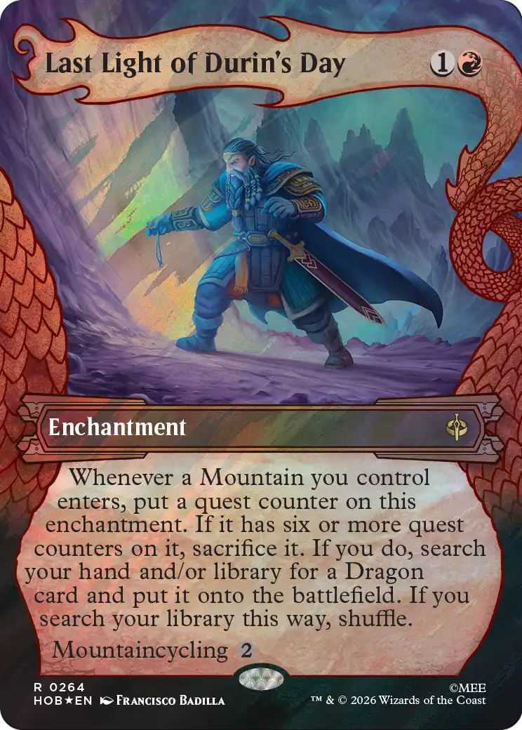 Last Light of Durin's Day (Showcase) (Surge Foil) [The Hobbit] | Shuffle n Cut Hobbies & Games