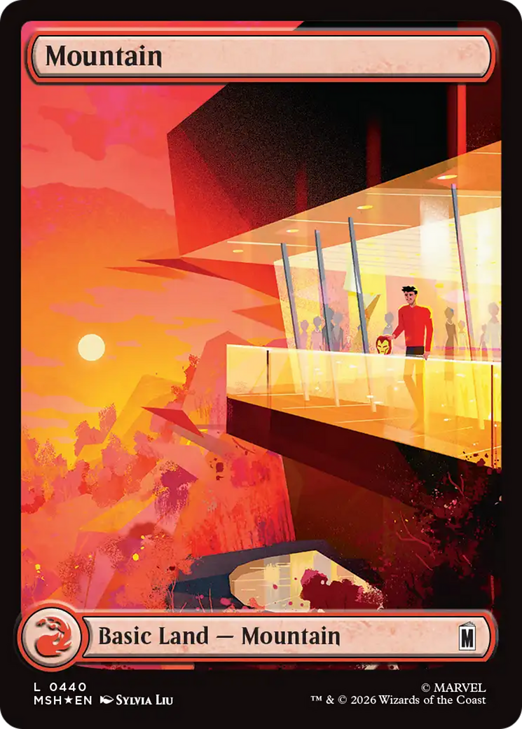 Mountain (0440) (Surge Foil) [Marvel Super Heroes] | Shuffle n Cut Hobbies & Games