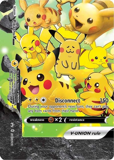 Pikachu V-UNION (SWSH141) (Celebrations) [Sword & Shield: Black Star Promos] | Shuffle n Cut Hobbies & Games