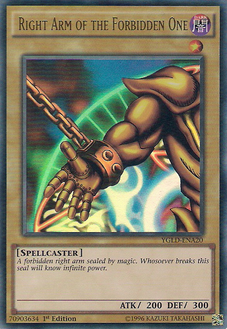 Right Arm of the Forbidden One [YGLD-ENA20] Ultra Rare | Shuffle n Cut Hobbies & Games
