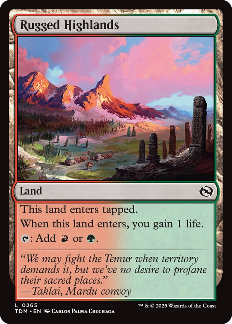 Rugged Highlands [Tarkir: Dragonstorm] | Shuffle n Cut Hobbies & Games