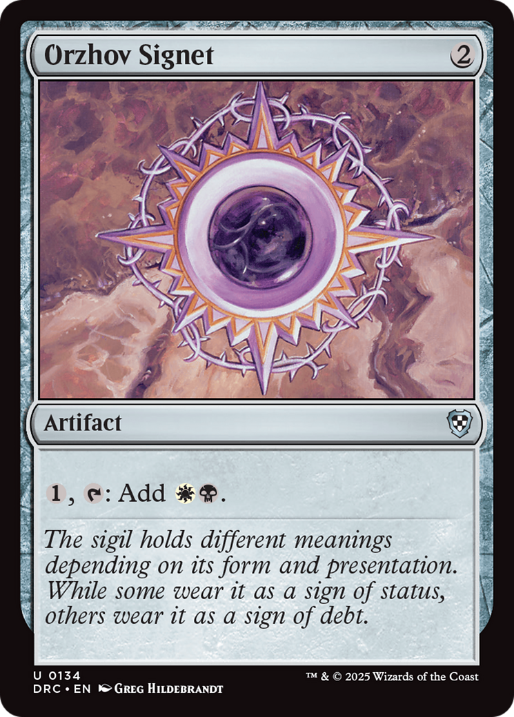Orzhov Signet [Aetherdrift Commander] | Shuffle n Cut Hobbies & Games