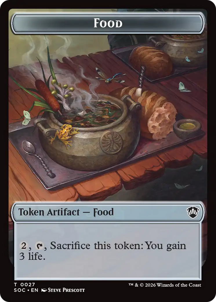 Elemental (0020) // Food Double-Sided Token [Secrets of Strixhaven Commander Tokens] | Shuffle n Cut Hobbies & Games