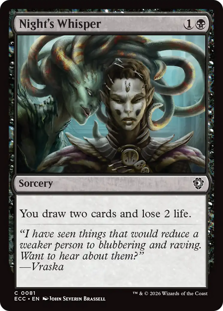 Night's Whisper [Lorwyn Eclipsed Commander] | Shuffle n Cut Hobbies & Games
