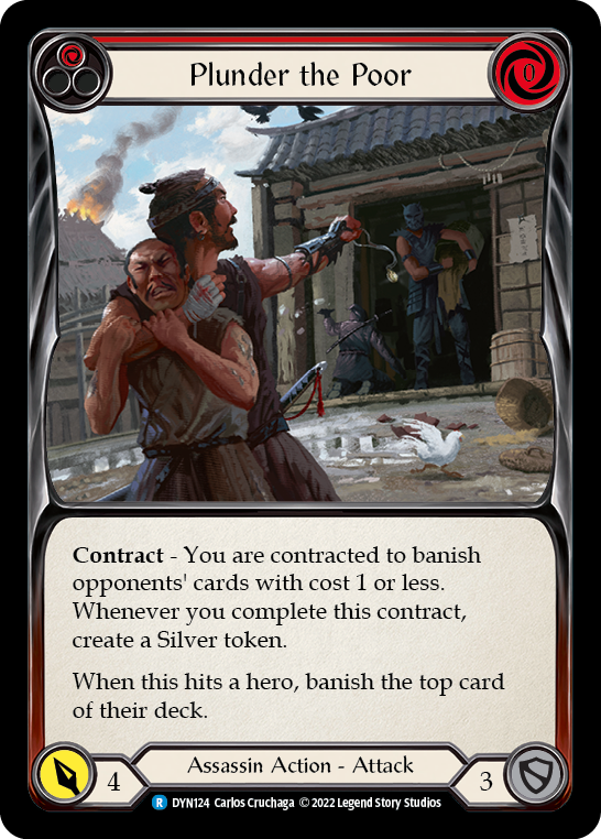 Plunder the Poor (Red) [DYN124] (Dynasty)  Rainbow Foil | Shuffle n Cut Hobbies & Games