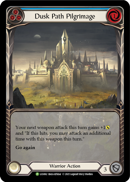 Dusk Path Pilgrimage (Blue) [LGS062] (Promo)  Rainbow Foil | Shuffle n Cut Hobbies & Games