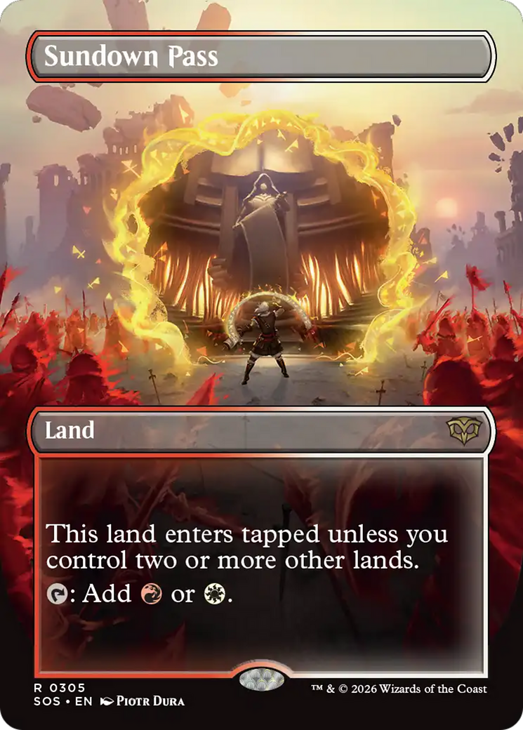 Sundown Pass (Borderless) [Secrets of Strixhaven] | Shuffle n Cut Hobbies & Games