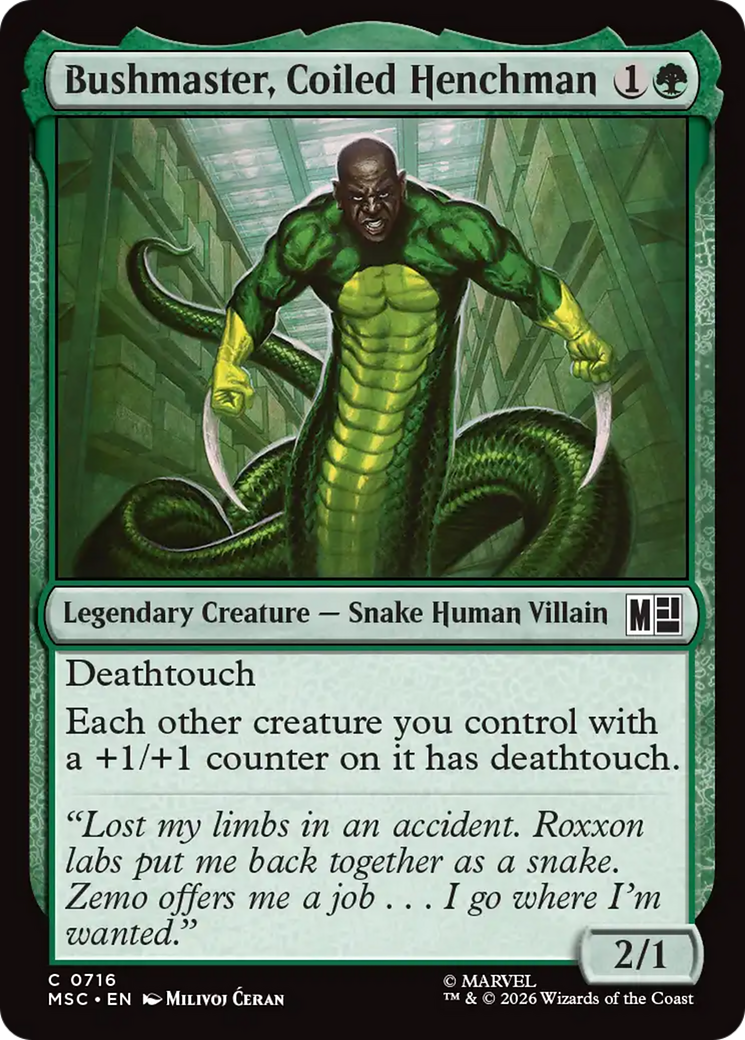 Bushmaster, Coiled Henchman [Marvel Super Heroes Commander] | Shuffle n Cut Hobbies & Games