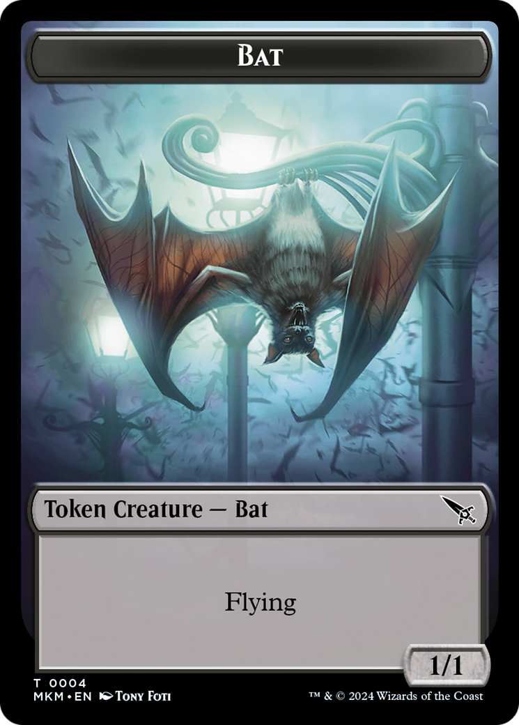 Bat Token [Murders at Karlov Manor Tokens] | Shuffle n Cut Hobbies & Games